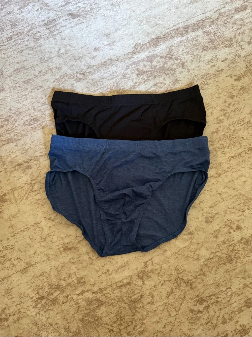 Bamboo Cool Contour Pouch Men's Bikini Briefs 2 Pairs M Blue Black NEW